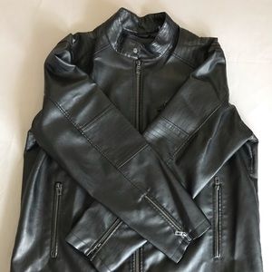 BLACK RIVET MENS MOTO JACKET